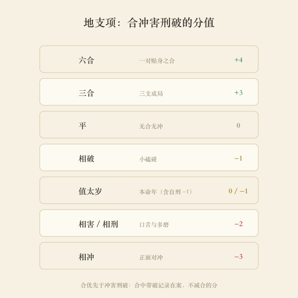 地支关系六类与加减分
