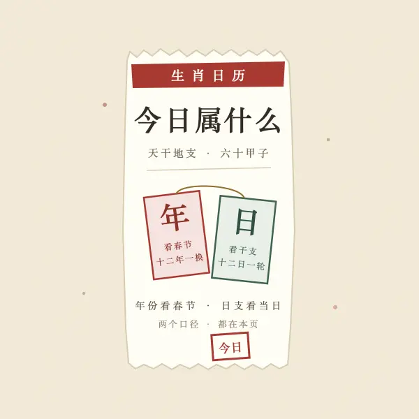 今日属什么生肖撕页日历示意