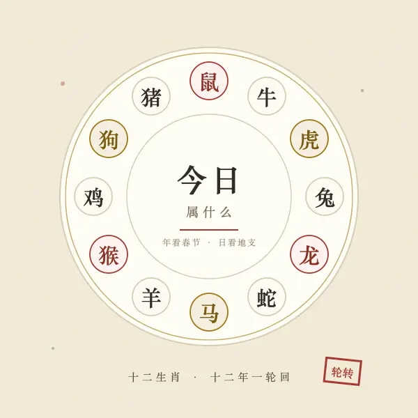 十二生肖环形轮盘图