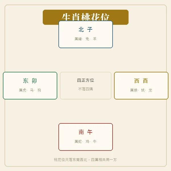 十二生肖桃花位四正方位盘