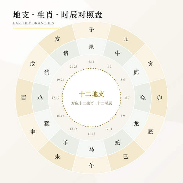 十二地支与时辰对照盘