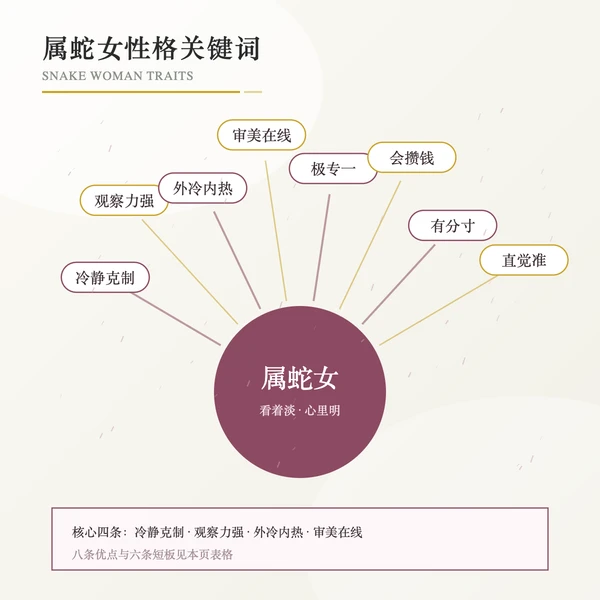 属蛇女性格关键词卡片