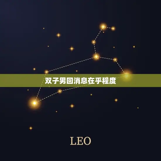 双子男回消息在乎程度