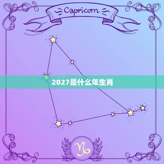 2027是什么年生肖