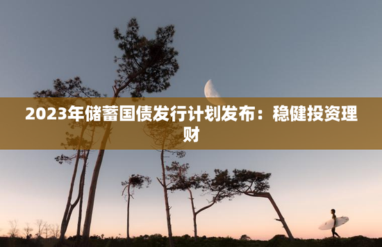 2023年储蓄国债发行计划发布：稳健投资理财，小家财富保障