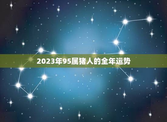 2023年95属猪人的全年运势(猪年好运继续财运旺盛事业有成)