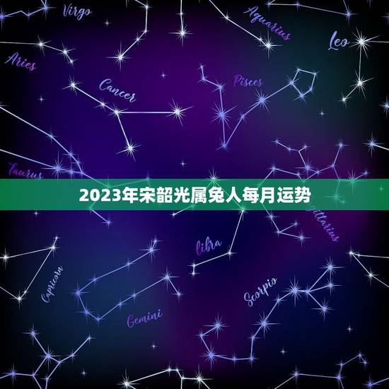 2023年宋韶光属兔人每月运势(兔年好运连连财运旺盛事业顺利)
