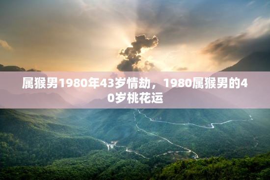 属猴男1980年43岁情劫，1980属猴男的40岁桃花运
