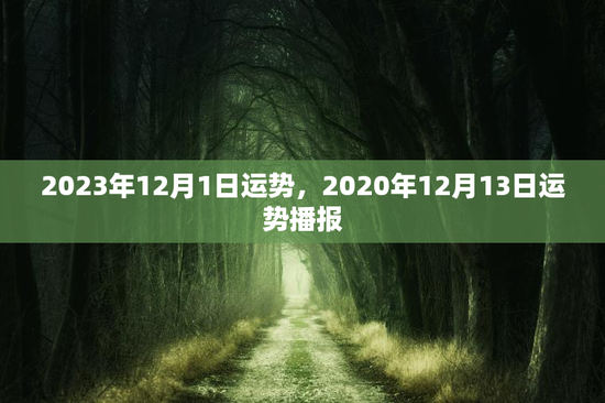 2023年12月1日运势，2020年12月13日运势播报