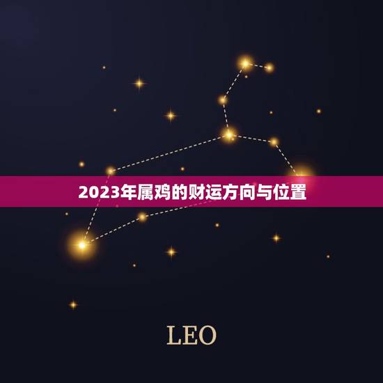2023年属鸡的财运方向与位置(如何招财进宝)