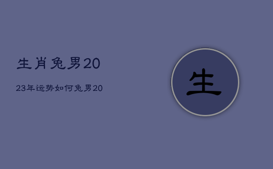 生肖兔男2023年运势如何，兔男2022年运势