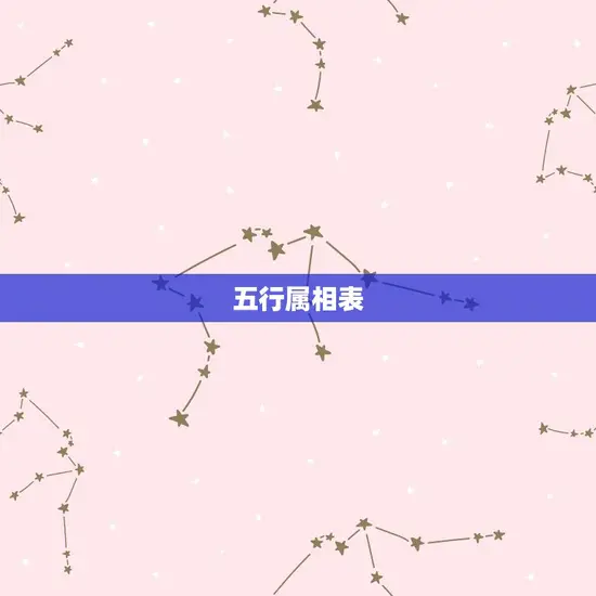 五行属相表