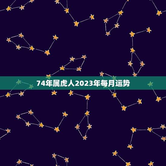 74年属虎人2023年每月运势(虎啸风云运势如虎添翼)