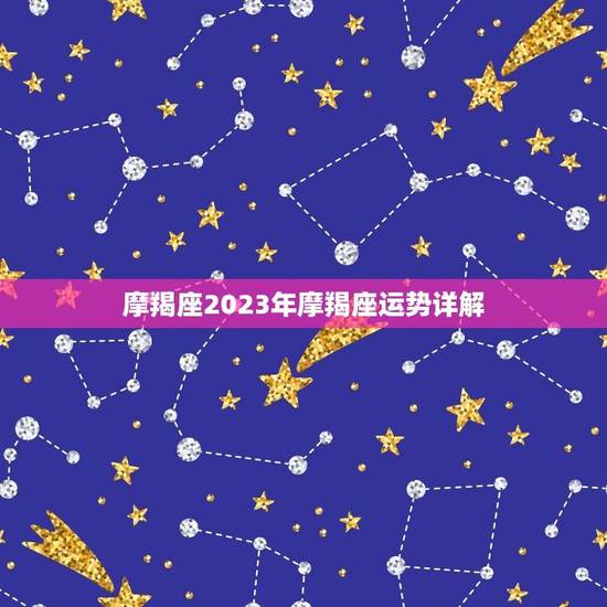 摩羯座2023年摩羯座运势详解(事业稳步上升感情顺利发展)