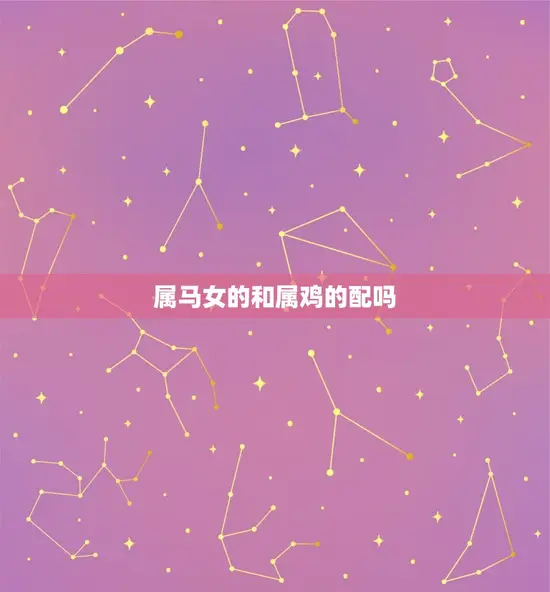 属马女的和属鸡的配吗
