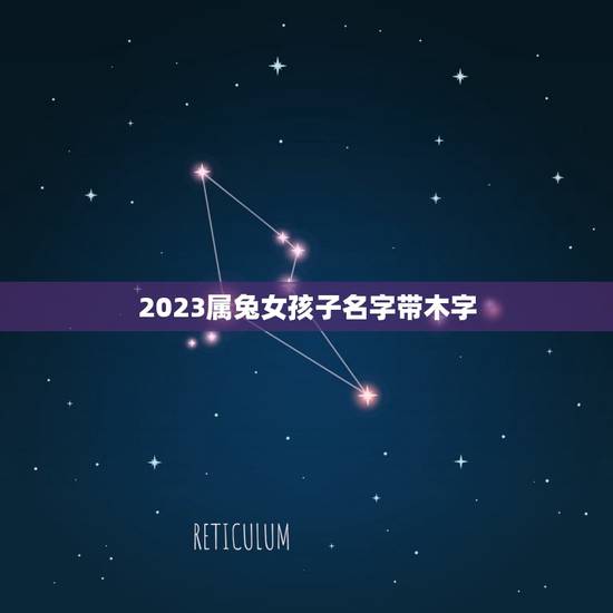 2023属兔女孩子名字带木字(给宝宝取名，木字女孩名字推荐)