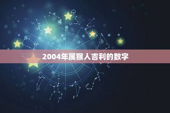 2004年属猴人吉利的数字(介绍幸运数字是多少)
