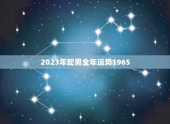 2023年蛇男全年运势1965(事业财运双丰收)