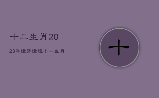 十二生肖2023年运势运程，十二生肖2023年运势运程图