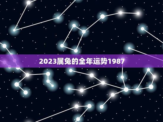 2023属兔的全年运势1987(兔年运势大介绍)