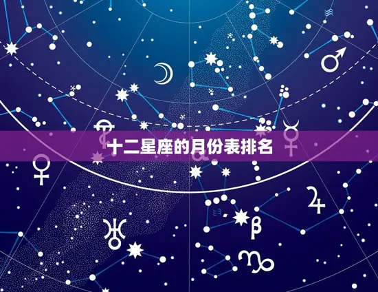 十二星座的月份表排名