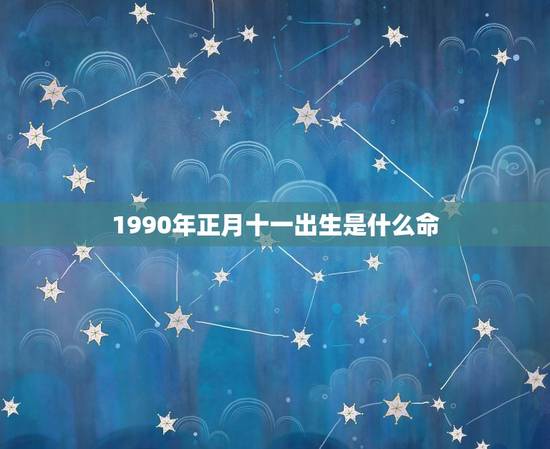 1990年正月十一出生是什么命(探寻命运之谜)