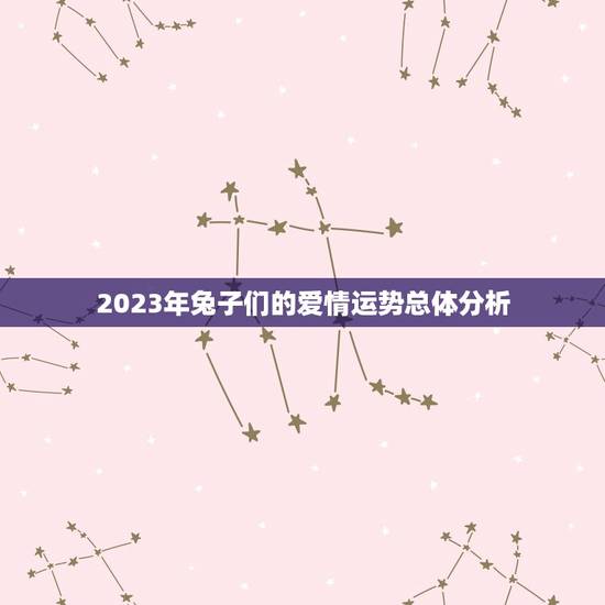 2023年兔子们的爱情运势总体分析