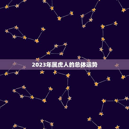2023年属虎人的总体运势