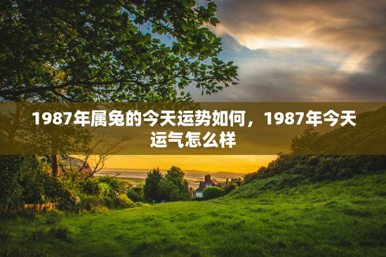 1987年属兔的今天运势如何,1987年今天运气怎么样 1987年属兔的今天运势如何,1987年今天运气怎么样