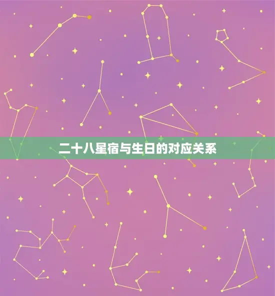 二十八星宿与生日的对应关系