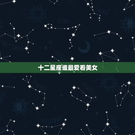 十二星座谁最爱看美女