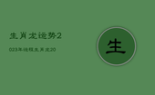 生肖龙运势2023年运程，生肖龙202年运势大全