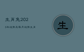 生肖兔2023年运势及每月运势，生肖兔2023年运势及每月运势详解