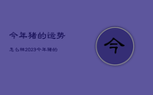今年猪的运势怎么样2023，今年猪的运势2021
