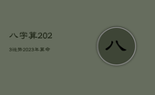 八字算2023运势，2023年算命