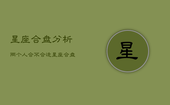 星座合盘分析两个人合不合适，星座合盘是什么意思