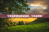 今年运势查询财运如何，今年运势的