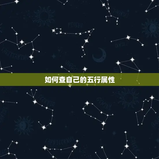 如何查自己的五行属性