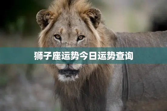 狮子座运势今日运势查询(星座运势预测狮子座今日运势如何) 狮子座运势今日运势查询(星座运势预测狮子座今日运势如何)