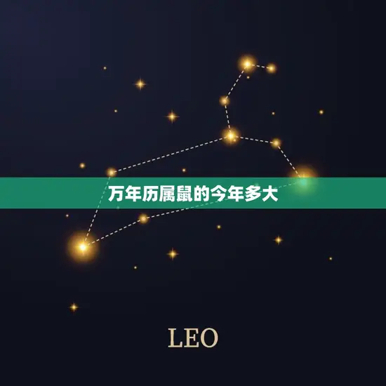 万年历属鼠的今年多大