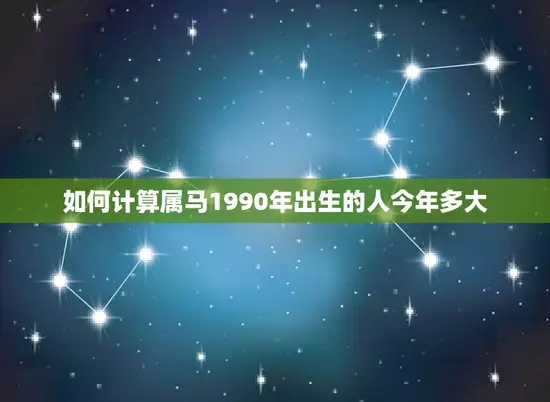 如何计算属马1990年出生的人今年多大