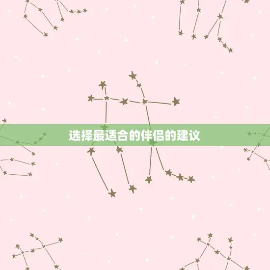 选择最适合的伴侣的建议