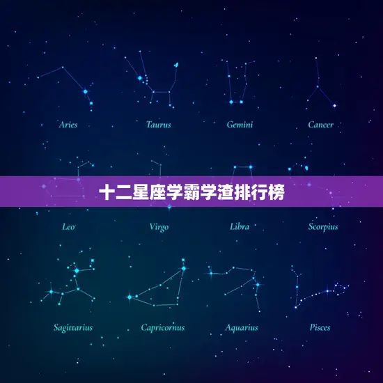 十二星座学霸学渣排行榜