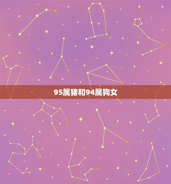 95属猪和94属狗女