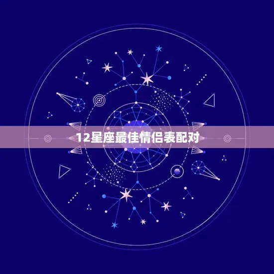 12星座最佳情侣表配对