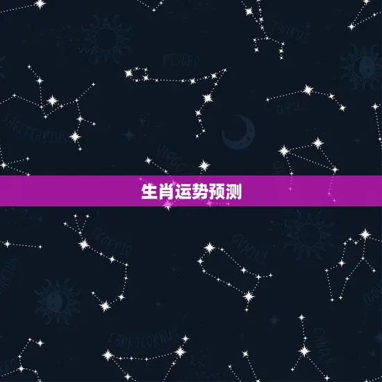 生肖运势预测