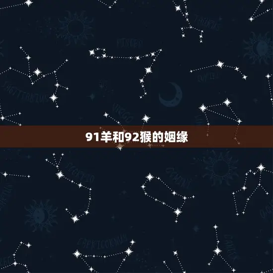 91羊和92猴的姻缘