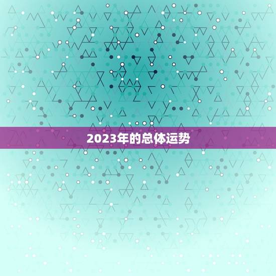 2023年的总体运势