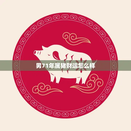 男71年属猪财运怎么样(如何提升财富运势)