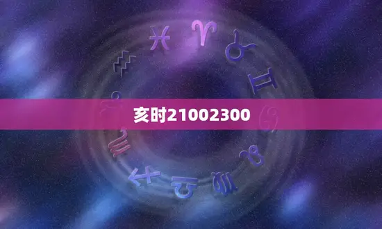 亥时21002300